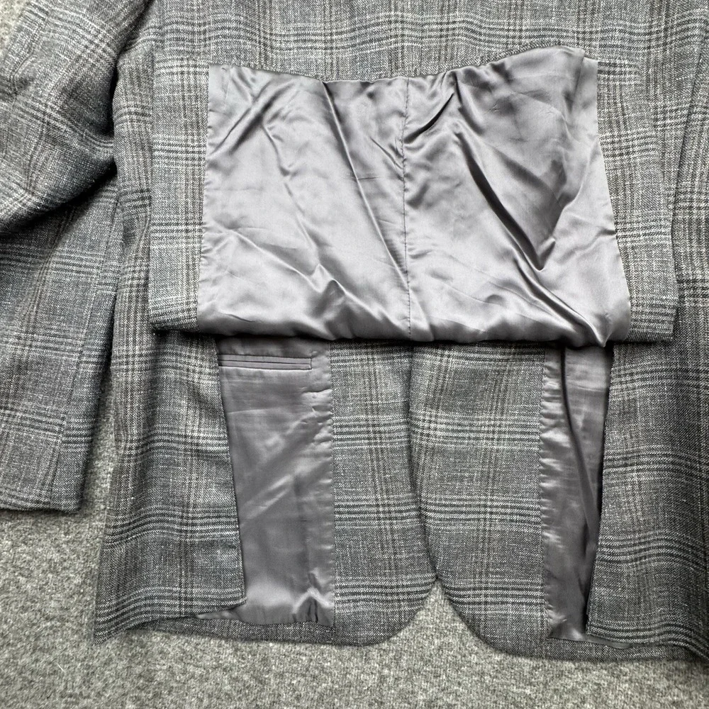 Jos. A. Bank Men's Gray Linen Silk Wool Tailored Fit Blazer Sport Jacket 39R